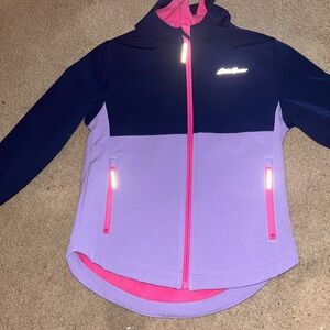 Eddie Bauer Kids Jacket - Navy and Lavender with Pink Accents